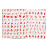 Waterverf Lineart: rood grungepatroon. Kussensloop (Achterkant)
