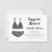 Waterverf lingerie bruiloftsshower uitnodiging (Voorkant)
