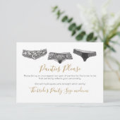 Waterverf Lingerie Douche Game Vrijgezellenfeest Kaart (Staand voorkant)