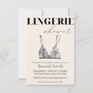 Waterverf lingerie douche save the date