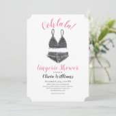 Waterverf Lingerie Shower Vrijgezellenfeest Kaart (Staand voorkant)