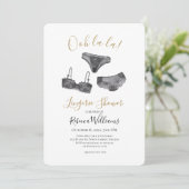 Waterverf Lingerie Shower Vrijgezellenfeest Kaart (Staand voorkant)