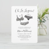 Waterverf Lingerie Shower Vrijgezellenfeest Kaart (Staand voorkant)