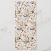 Waterverf Linnen Wildflower Tea Party Menu (Achterkant)