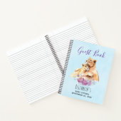 Waterverf Lion & Cub Baby shower Gastenboek Notitieboek (Binnen)