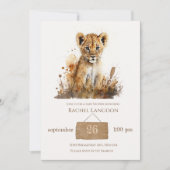 Waterverf Lion King's Baby shower Kaart (Voorkant)