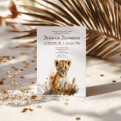 Waterverf Lion King's Baby shower Kaart