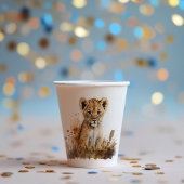 Waterverf Lion King's Party Paper Cups Papieren Bekers