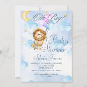 Waterverf Lion oerwoud Animal baby shower Boy Kaart (Voorkant)