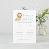 Waterverf Lion Prince Hoe oud waren de ouders? Informatiekaartje (Staand voorkant)