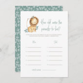 Waterverf Lion Prince Hoe oud waren de ouders? Informatiekaartje (Voorkant / Achterkant)