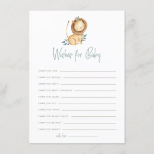 Waterverf Lion Prins wenst Baby Kaart