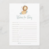 Waterverf Lion Prins wenst Baby Kaart (Voorkant)