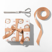 Waterverf Lion & Sun - Roze - Safari Dier Cadeaupapier