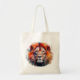Waterverf Lion Tote Bag