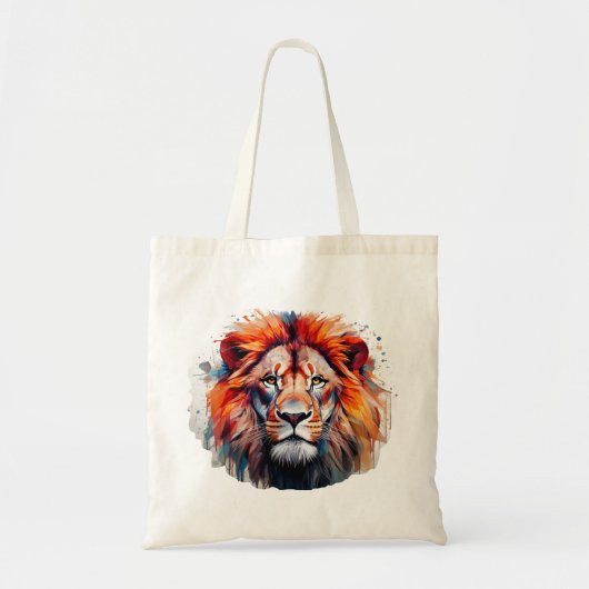 Waterverf Lion Tote Bag (Voorkant)