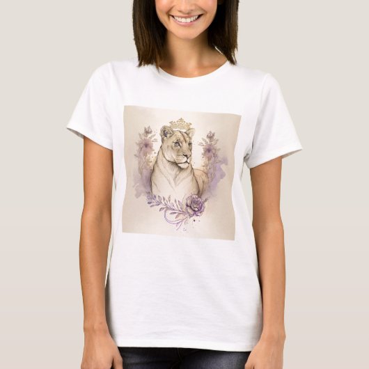Waterverf Lioness 2 T-shirt (Voorkant)