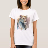 Waterverf Lioness 3 T-shirt (Voorkant)