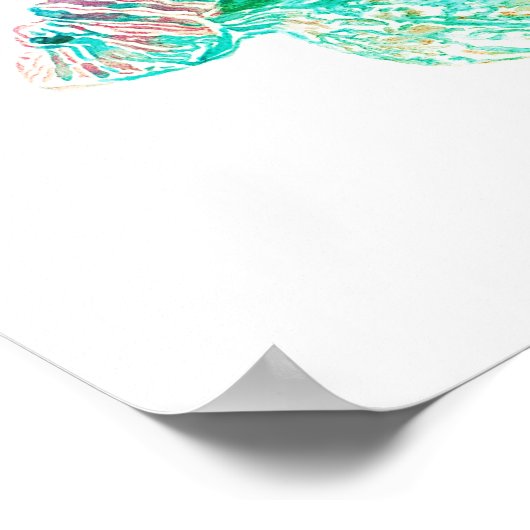 Waterverf Lionfish Art Poster (Hoek)