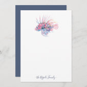 Waterverf Lionfish Specialized Stationery Notitiekaartje (Voorkant / Achterkant)