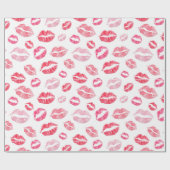 Waterverf lip prints cadeaupapier (Vlak)