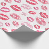 Waterverf lip prints cadeaupapier (Hoek)