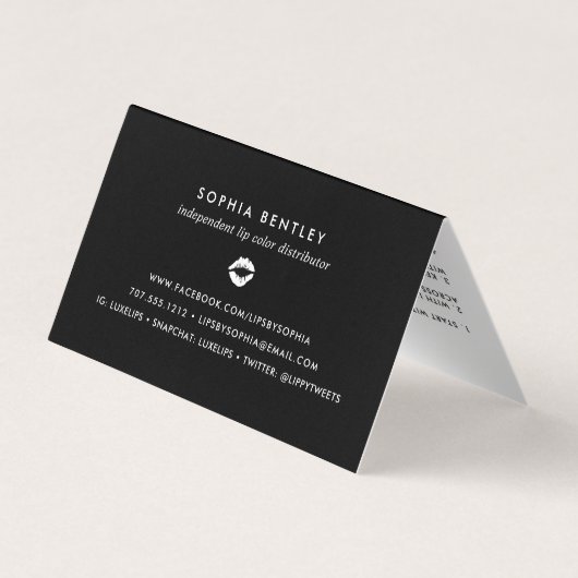 Waterverf Lip Product Distributeur Tips & Tricks Visitekaartje (Achterkant)