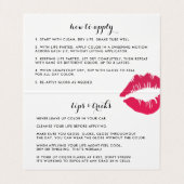 Waterverf Lip Product Distributeur Tips & Tricks Visitekaartje (Binnenkant ongevouwen)