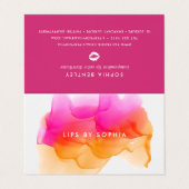 Waterverf Lip Product Distributeur Tips & Tricks Visitekaartje (Buitenkant ongevouwen)