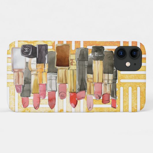 Waterverf lippenstift Case-Mate iPhone case (Achterkant (horizontaal))