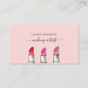 Waterverf Lippenstift Make-up artiest Zakelijke ka Visitekaartje