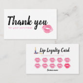 Waterverf Lippies Loyalty-kaart Klantenkaartje (Voorkant / Achterkant)