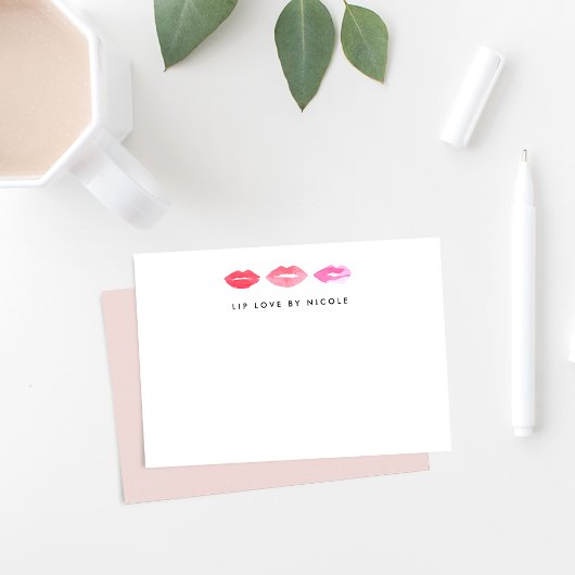 Waterverf Lips | Gepersonaliseerde platte notities