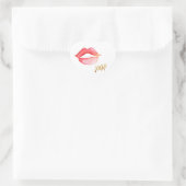 Waterverf Lips & Gold Foil XOXO Hart Sticker (Tas)
