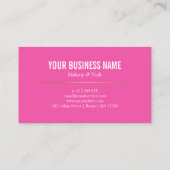 Waterverf Lips | Hot-roze Makeup Artist Visitekaartje (Achterkant)
