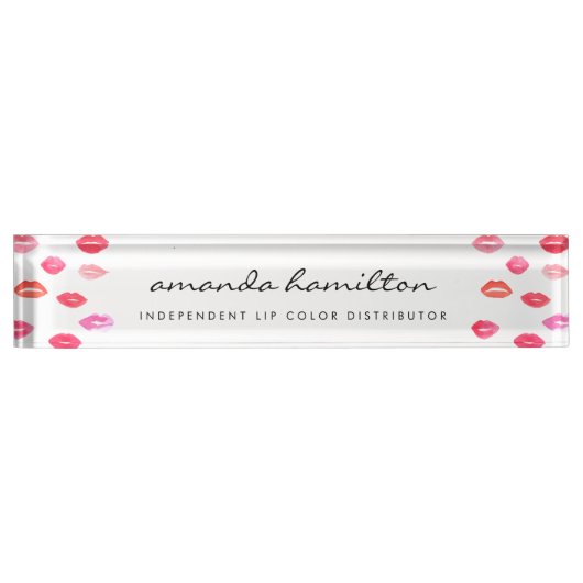 Waterverf Lips Naambordje (Voorkant)