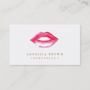 Waterverf Lipstick Cosmetologie Visitekaartje