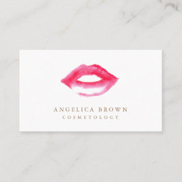 Waterverf Lipstick Cosmetologie Visitekaartje