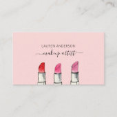 Waterverf Lipstick Makeup artiest Visitekaartje (Voorkant)