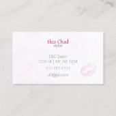 waterverf lipstick Makeup kunstenaar Visitekaartje (Achterkant)