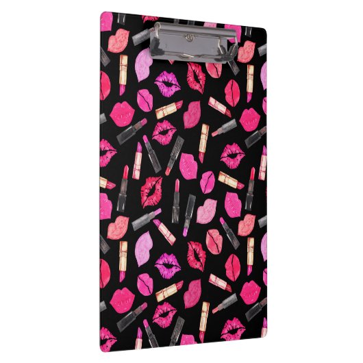 Waterverf Lipstick Pattern Makeup Artist Clipboar Klembord (Rechts)