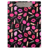 Waterverf Lipstick Pattern Makeup Artist Clipboar Klembord (Voorkant)