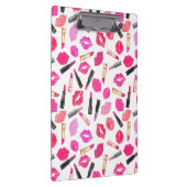 Waterverf Lipstick Pattern Makeup Artist Klembord (Rechts)