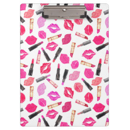 Waterverf Lipstick Pattern Makeup Artist Klembord