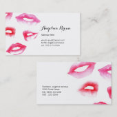 Waterverf Lipstick Visitekaartje (Voorkant / Achterkant)
