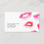 Waterverf Lipstick Visitekaartje (Achterkant)