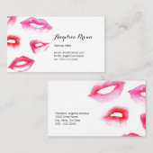 Waterverf Lipstick Visitekaartje (Voorkant / Achterkant)