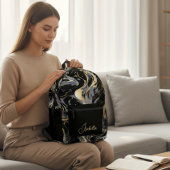 Waterverf Liquid Marble Pattern Gepersonaliseerde  Bedrukte Rugzak