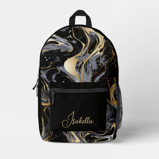 Waterverf Liquid Marble Pattern Gepersonaliseerde  Bedrukte Rugzak (Voorkant)