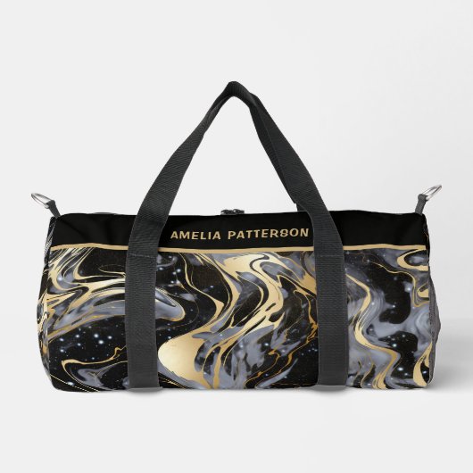 Waterverf Liquid Marble Pattern Gepersonaliseerde  Plunjezak (Voorkant)